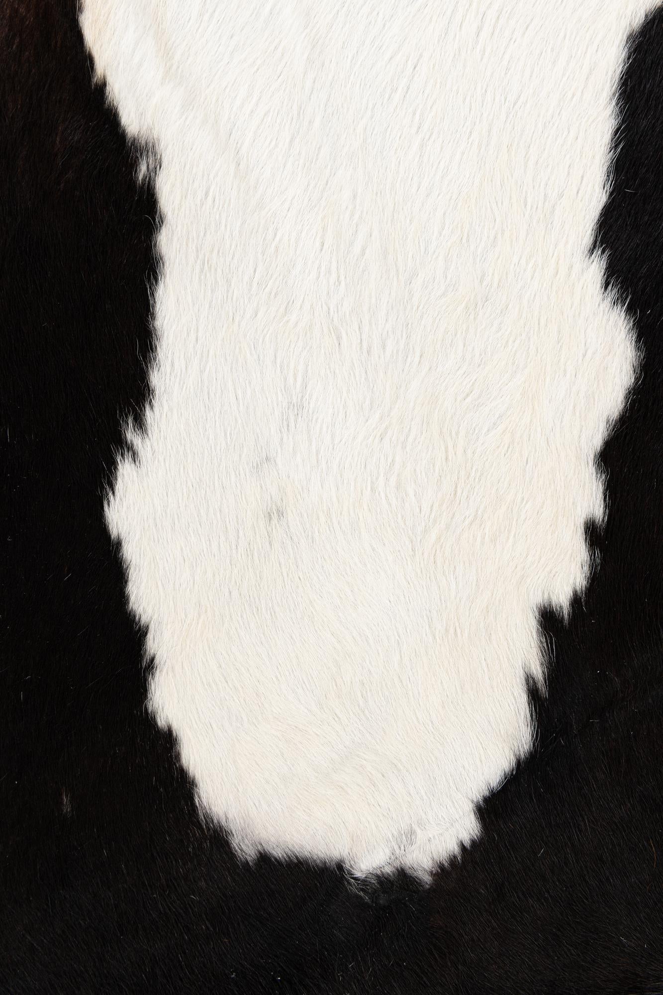 4' 10 x 5' 6 Cowhide Leather Square Rug