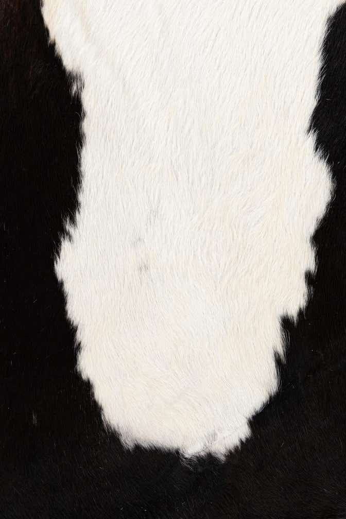 4' 10 x 5' 6 Cowhide Leather Square Rug