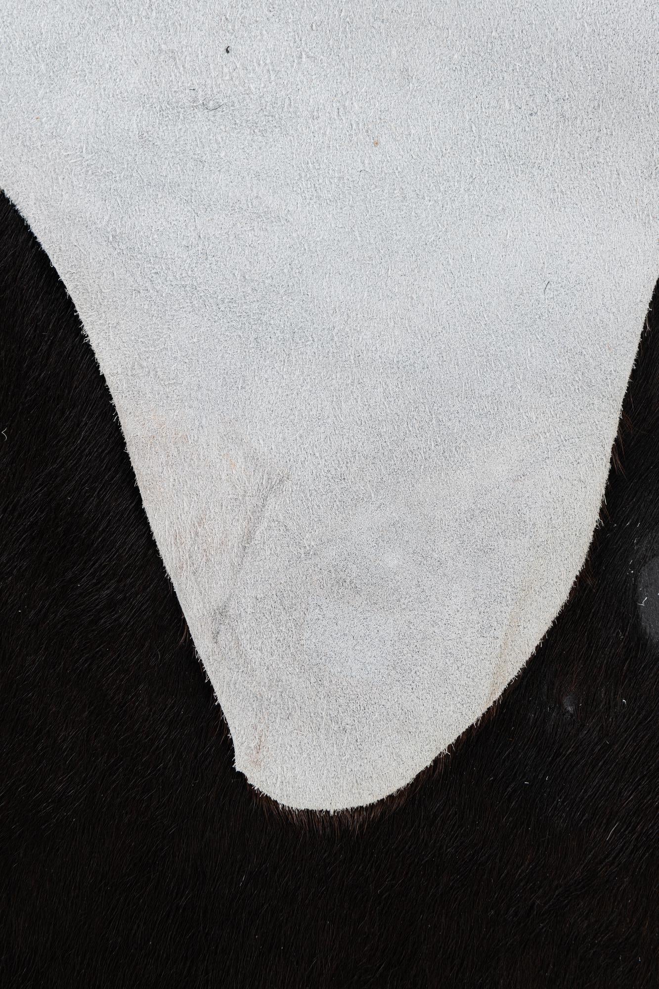 4' 10 x 5' 6 Cowhide Leather Square Rug