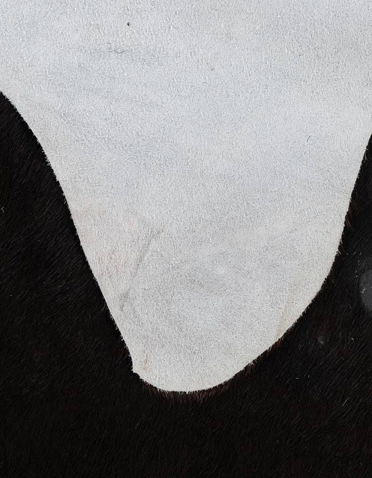 Detail image of 4' 10 x 5' 6 Cowhide Leather Square Rug