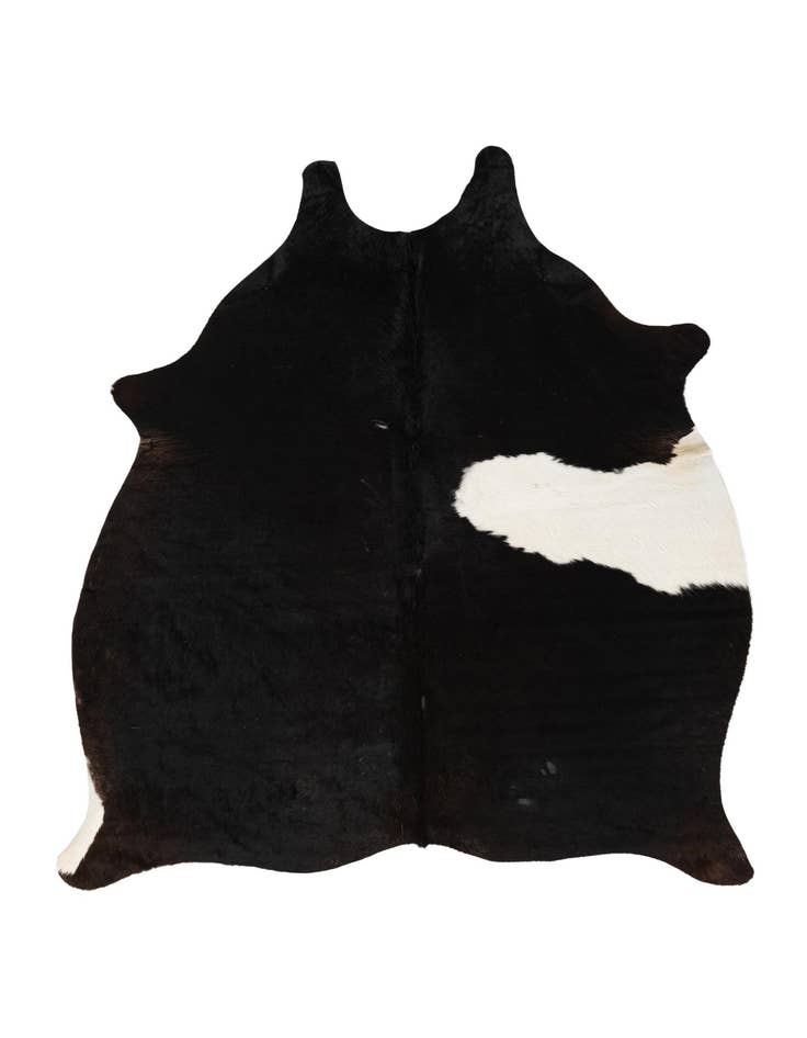 Detail image of 4' 10 x 5' 6 Cowhide Leather Square Rug