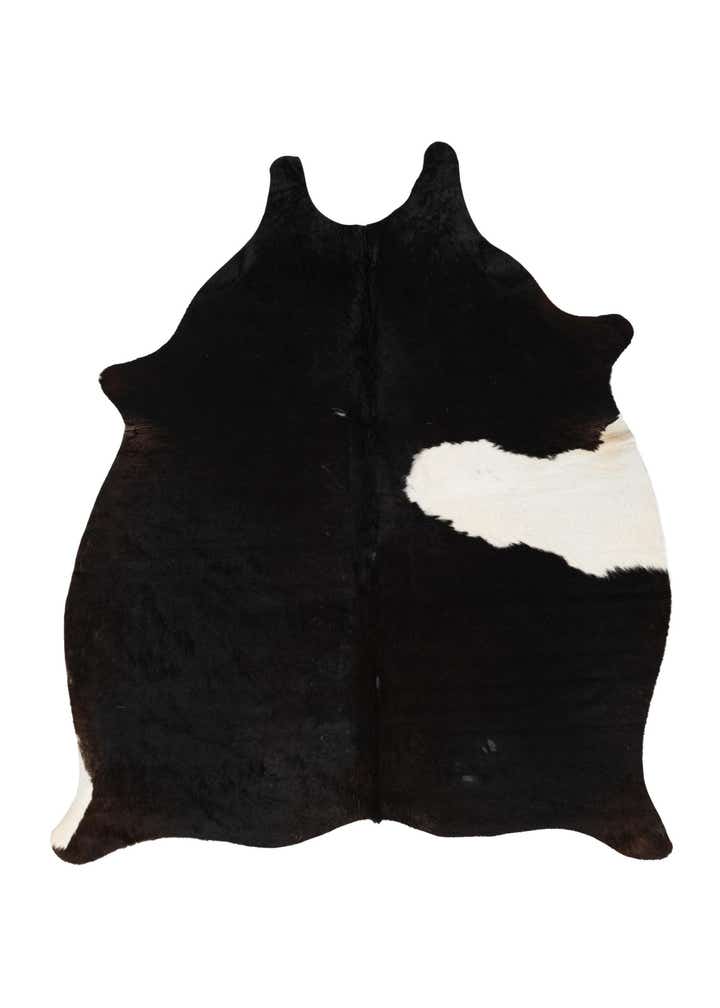 4' 10 x 5' 6 Cowhide Leather Square Rug