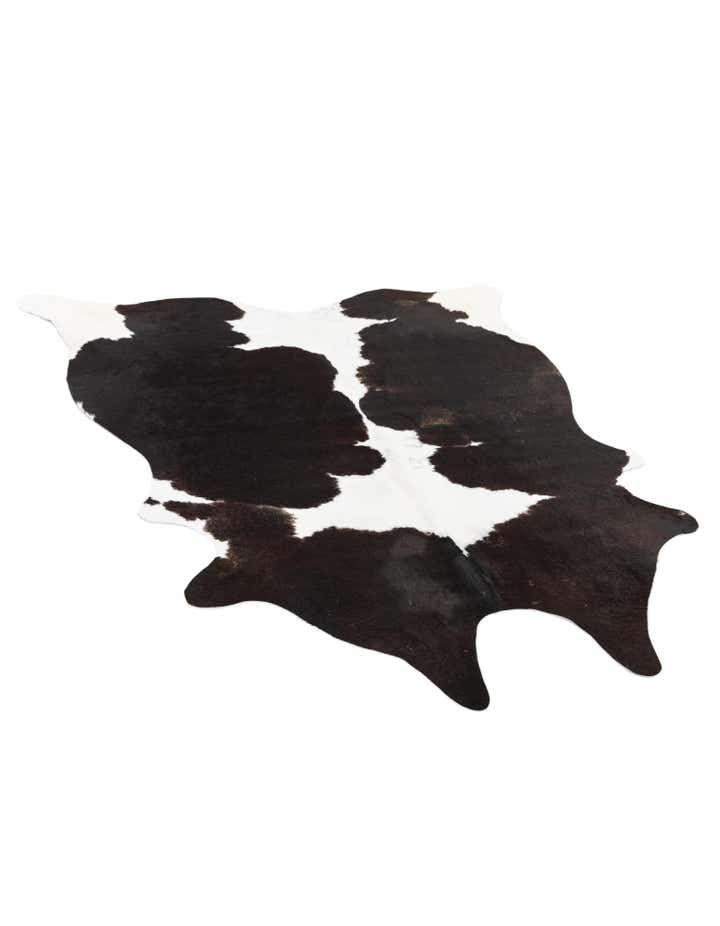 5' 7 x 5' 10 Cowhide Leather Square Rug