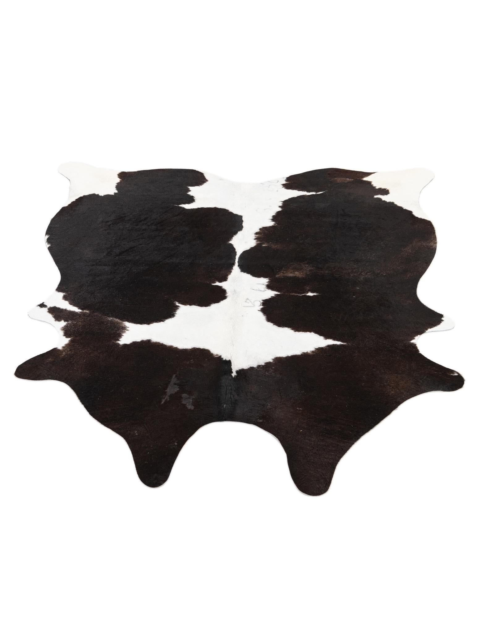 5' 7 x 5' 10 Cowhide Leather Square Rug