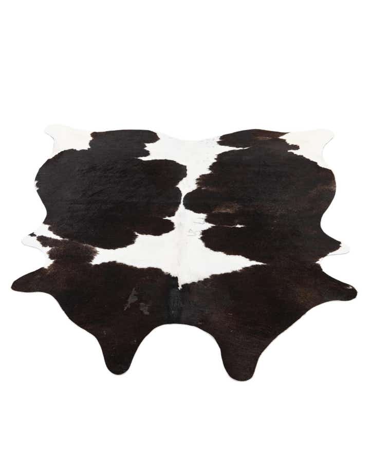 5' 7 x 5' 10 Cowhide Leather Square Rug