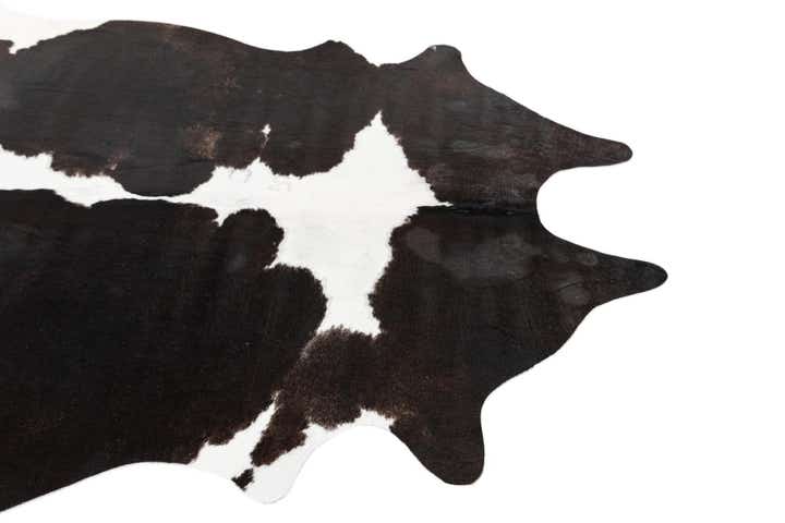 5' 7 x 5' 10 Cowhide Leather Square Rug