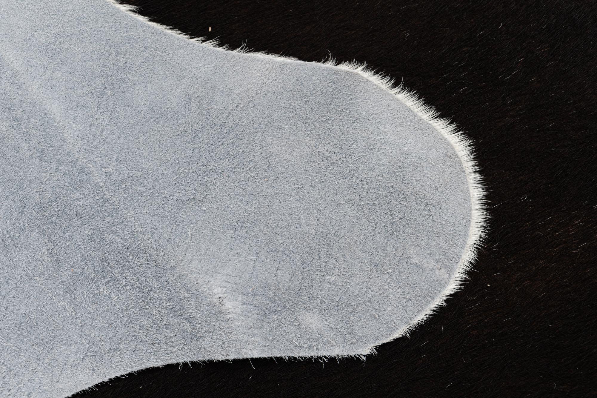 5' 7 x 5' 10 Cowhide Leather Square Rug