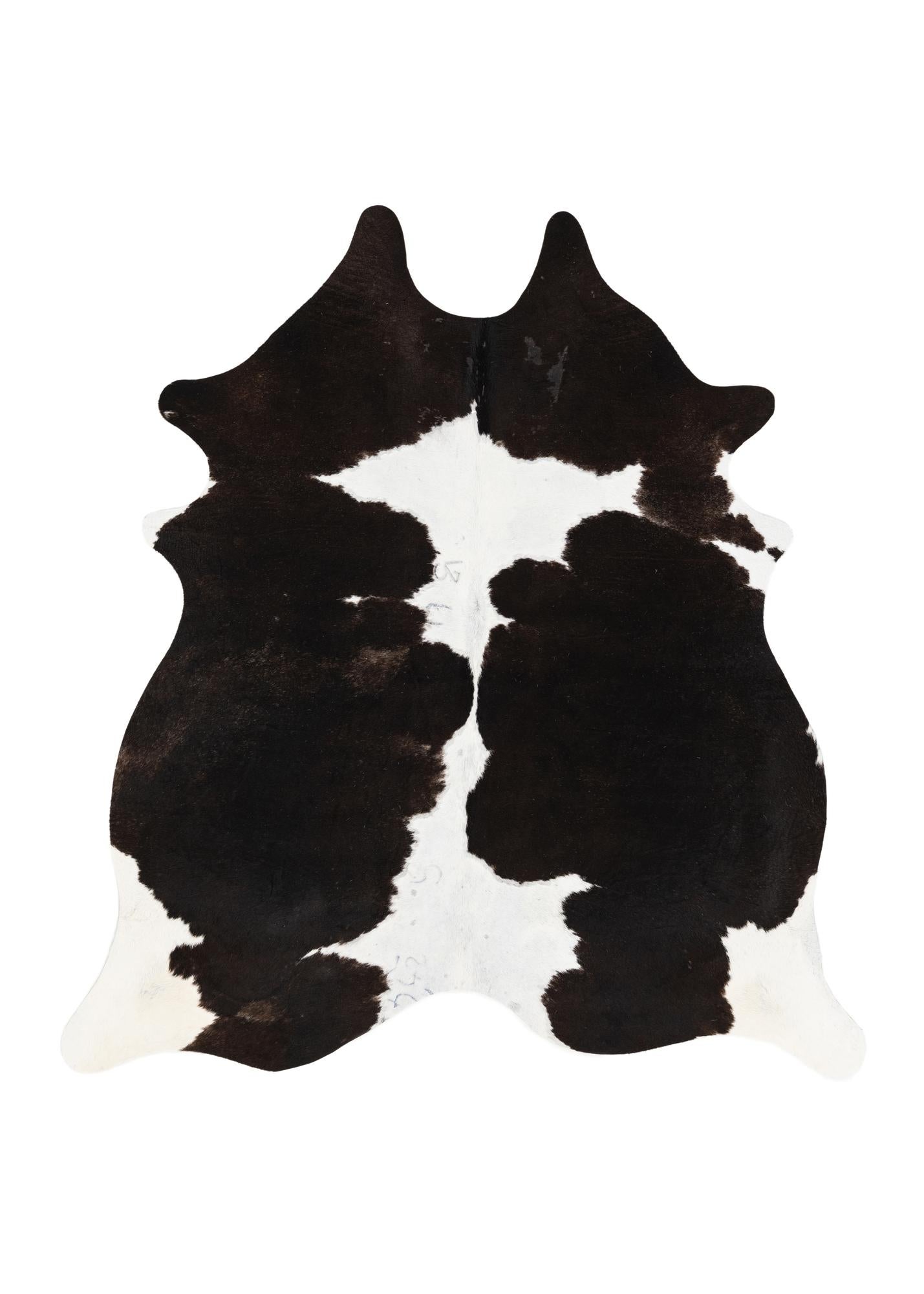 5' 7 x 5' 10 Cowhide Leather Square Rug