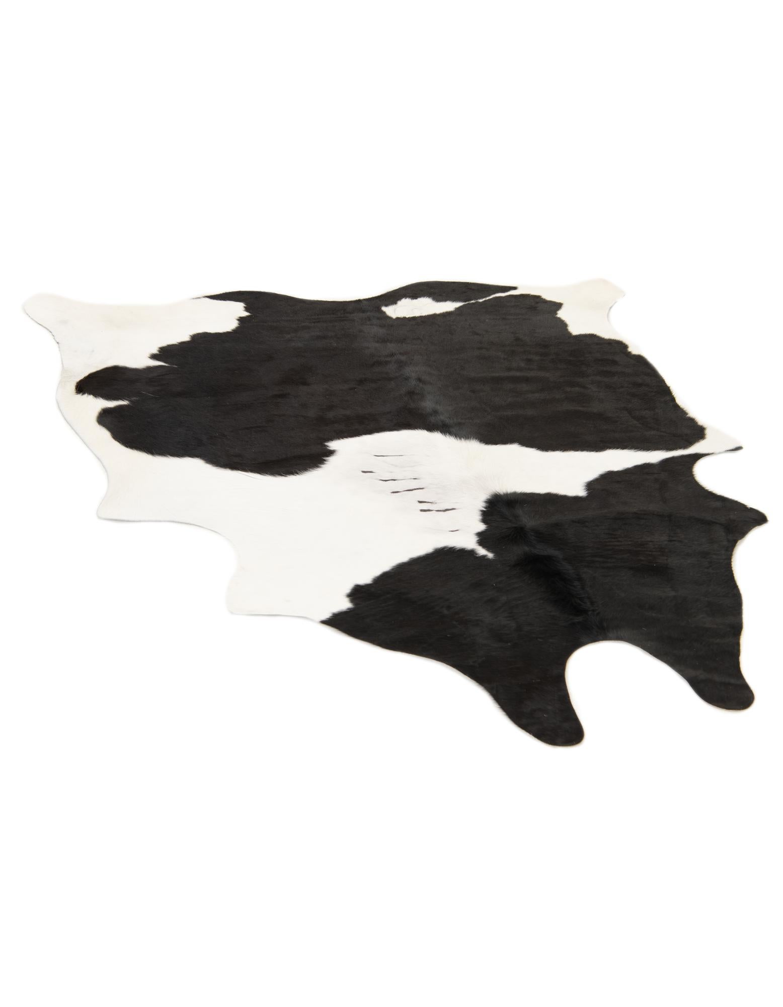 5' 3 x 5' 6 Cowhide Leather Square Rug