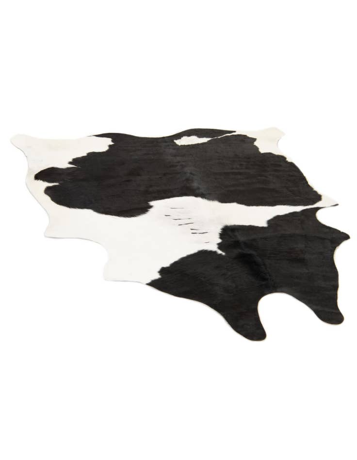Detail image of 5' 3 x 5' 6 Cowhide Leather Square Rug