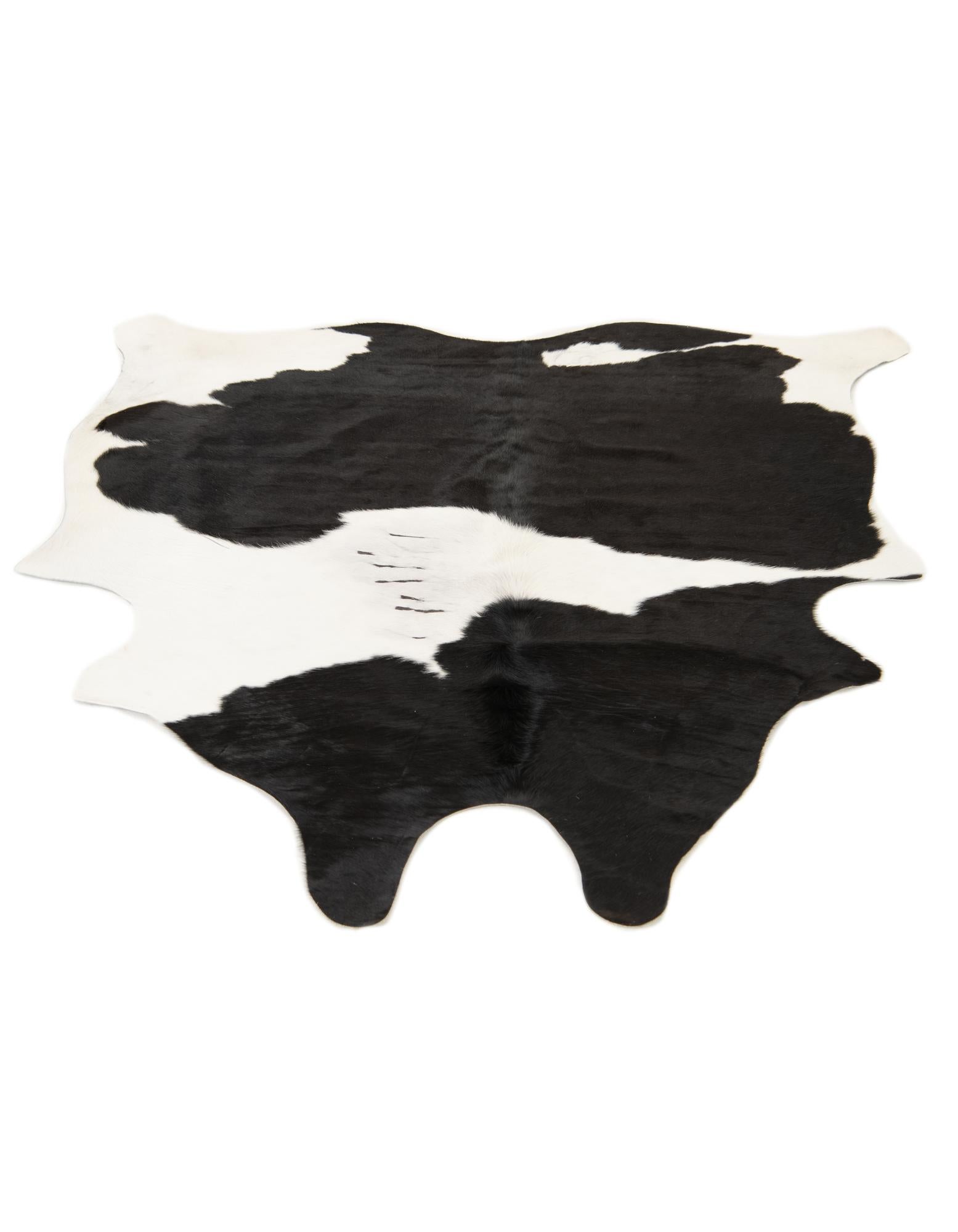 5' 3 x 5' 6 Cowhide Leather Square Rug