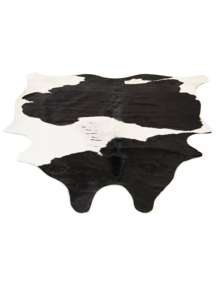 Detail image of 5' 3 x 5' 6 Cowhide Leather Square Rug