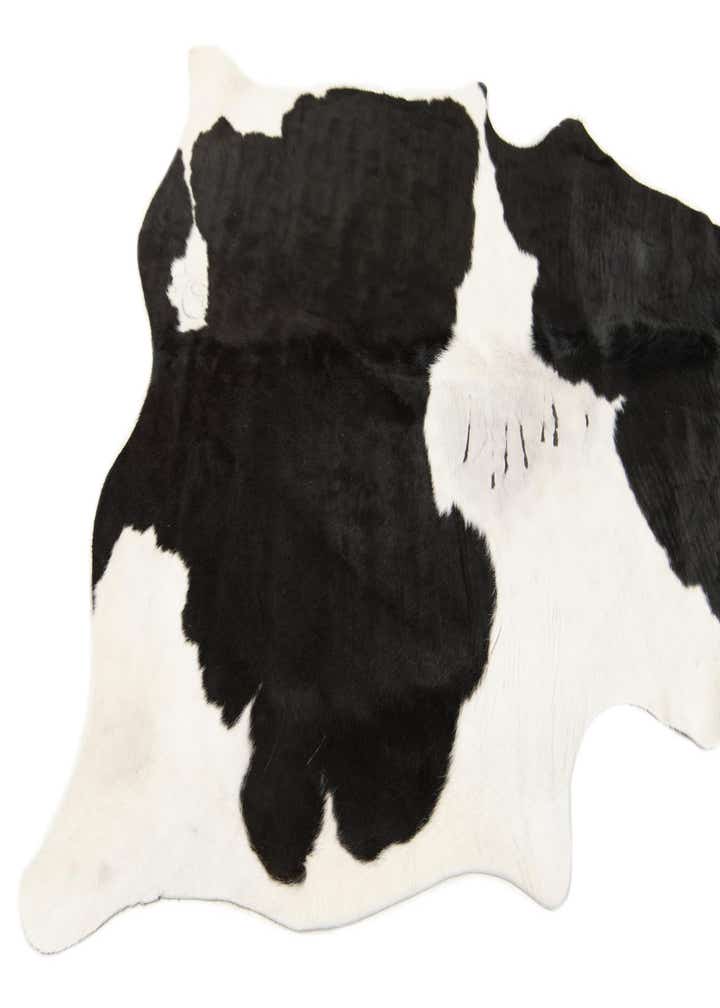 5' 3 x 5' 6 Cowhide Leather Square Rug