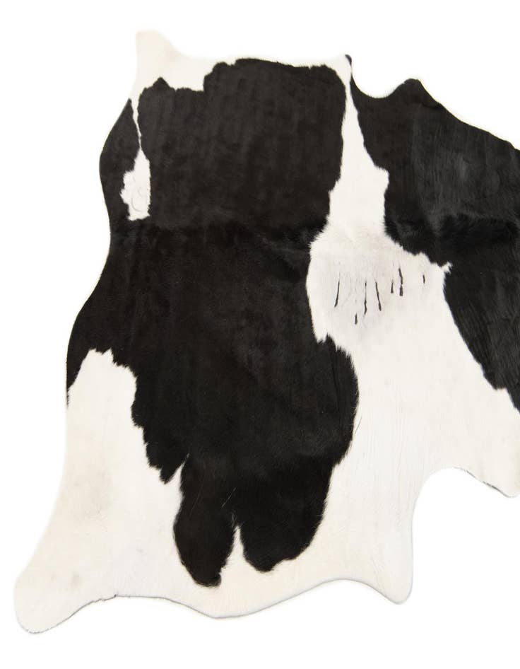 Detail image of 5' 3 x 5' 6 Cowhide Leather Square Rug