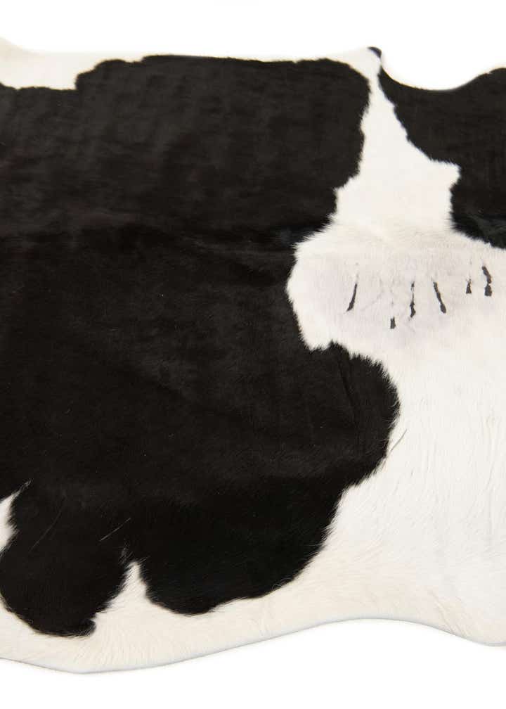 5' 3 x 5' 6 Cowhide Leather Square Rug