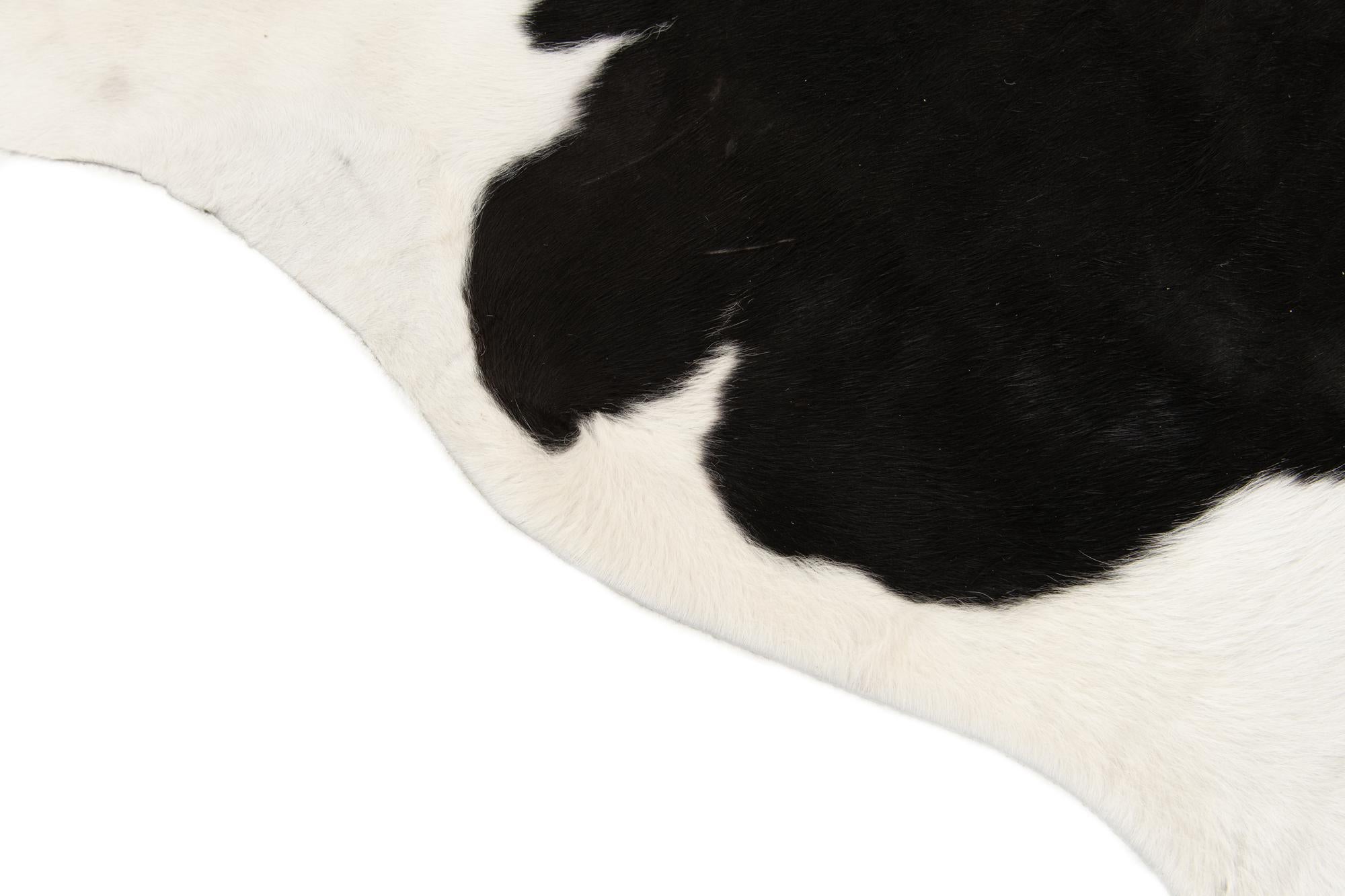 5' 3 x 5' 6 Cowhide Leather Square Rug