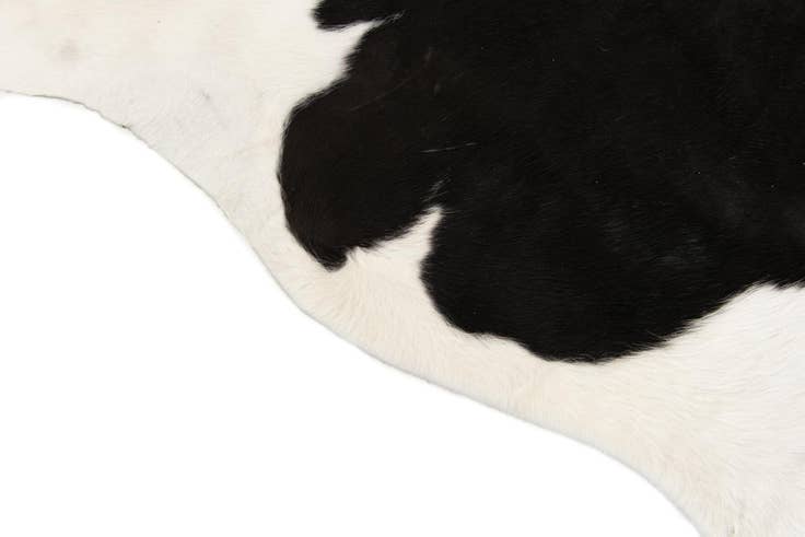 Detail image of 5' 3 x 5' 6 Cowhide Leather Square Rug