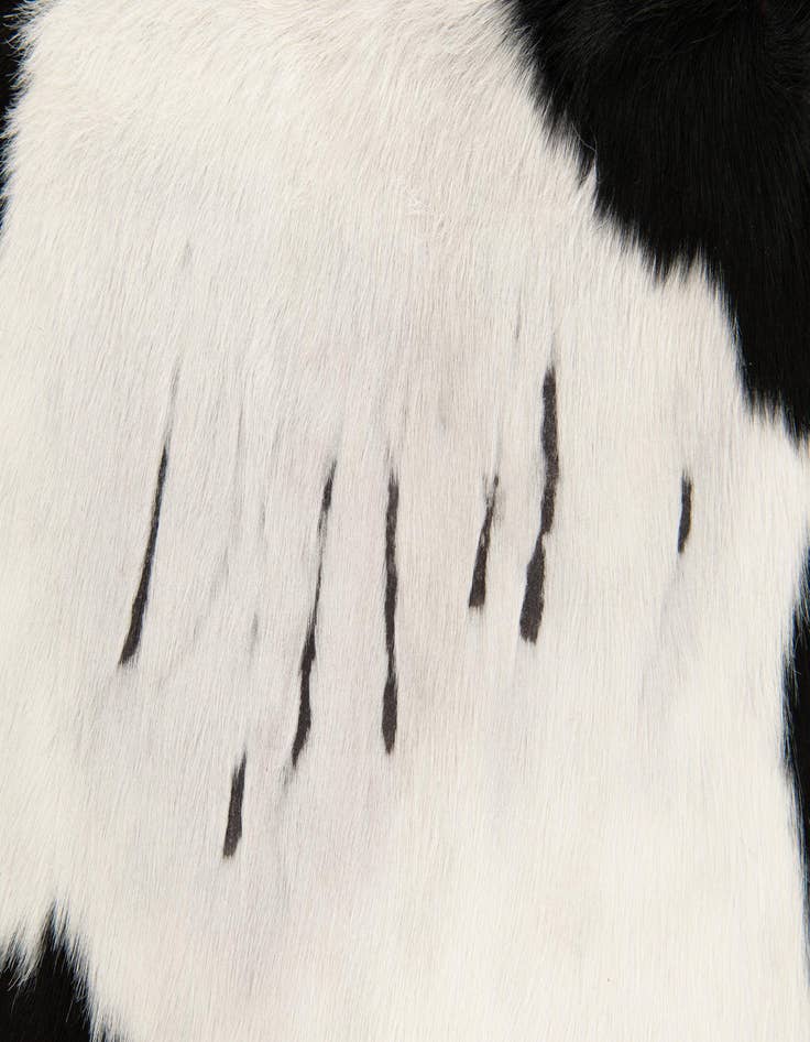 Detail image of 5' 3 x 5' 6 Cowhide Leather Square Rug
