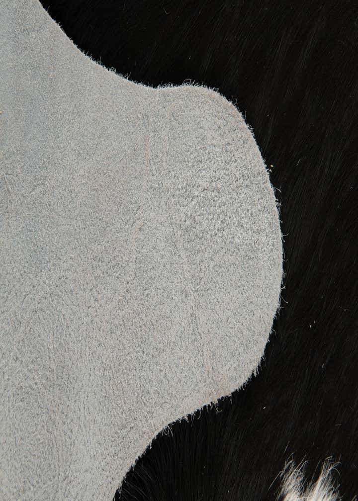 5' 3 x 5' 6 Cowhide Leather Square Rug