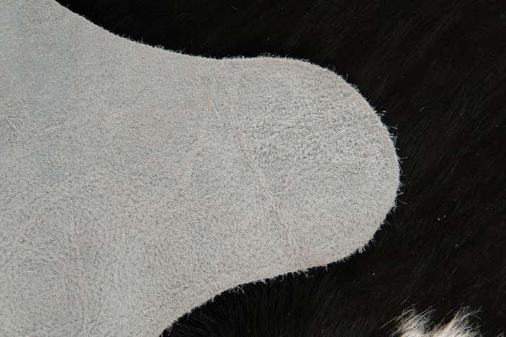 5' 3 x 5' 6 Cowhide Leather Square Rug