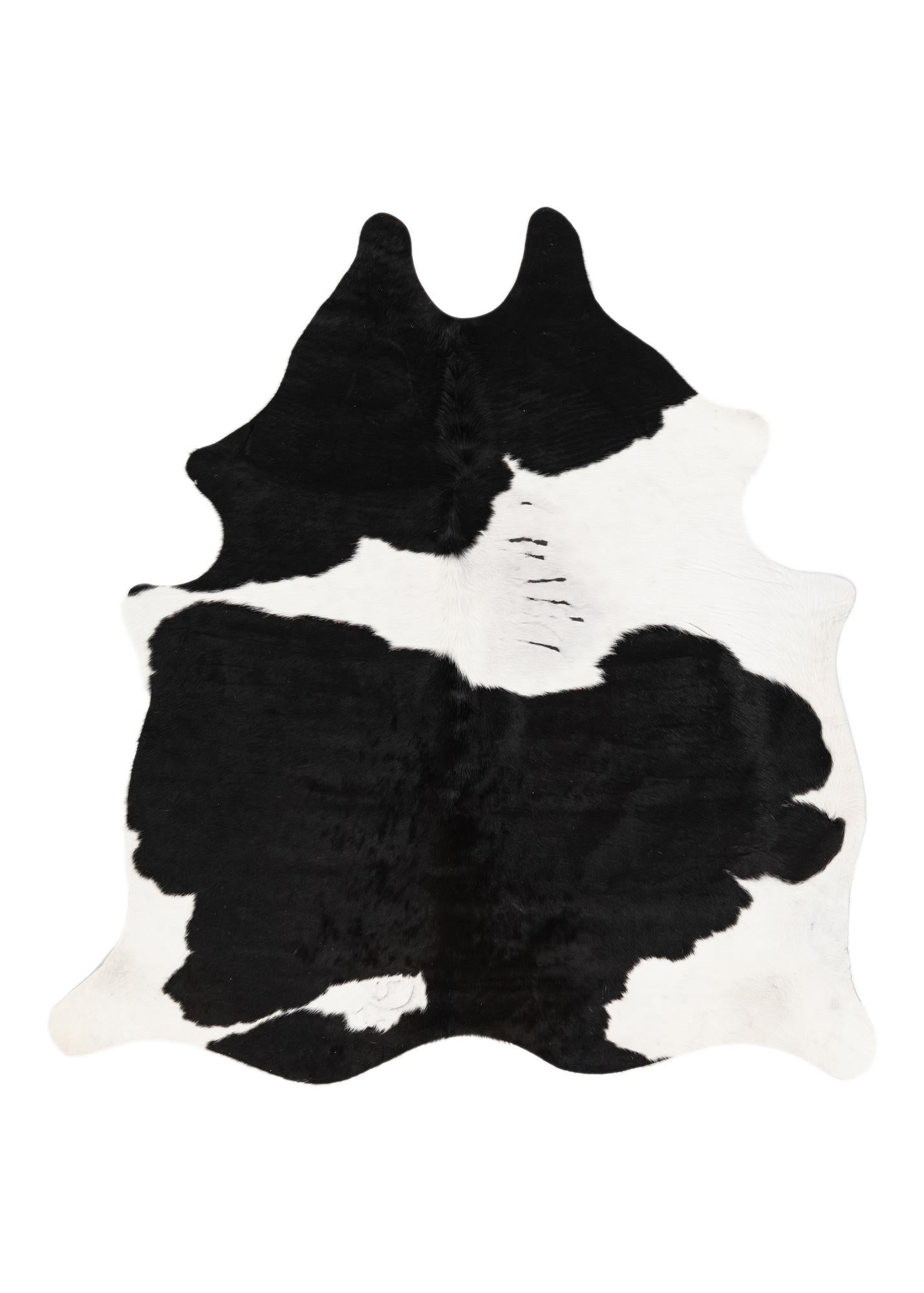 5' 3 x 5' 6 Cowhide Leather Square Rug