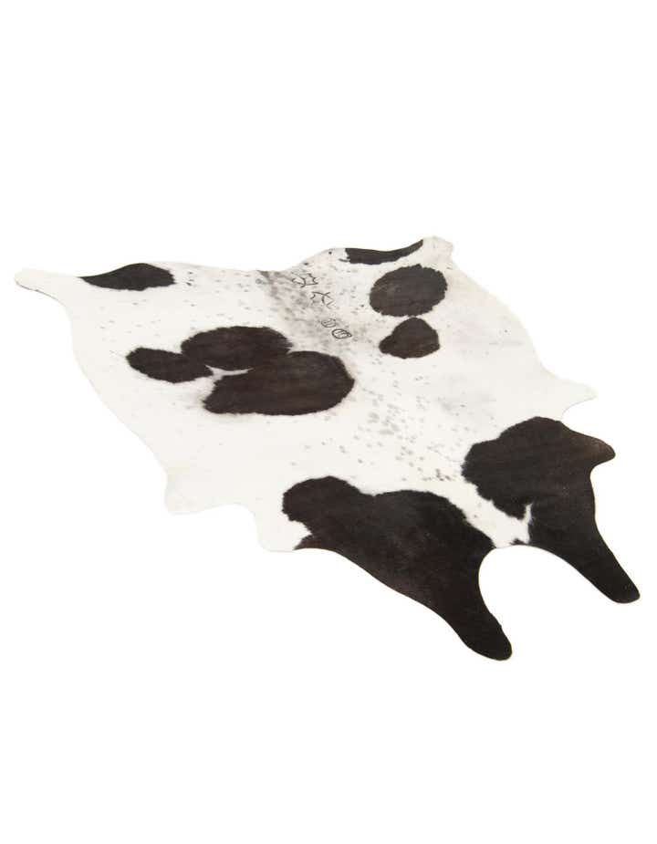 5' 1 x 5' 8 Cowhide Leather Square Rug