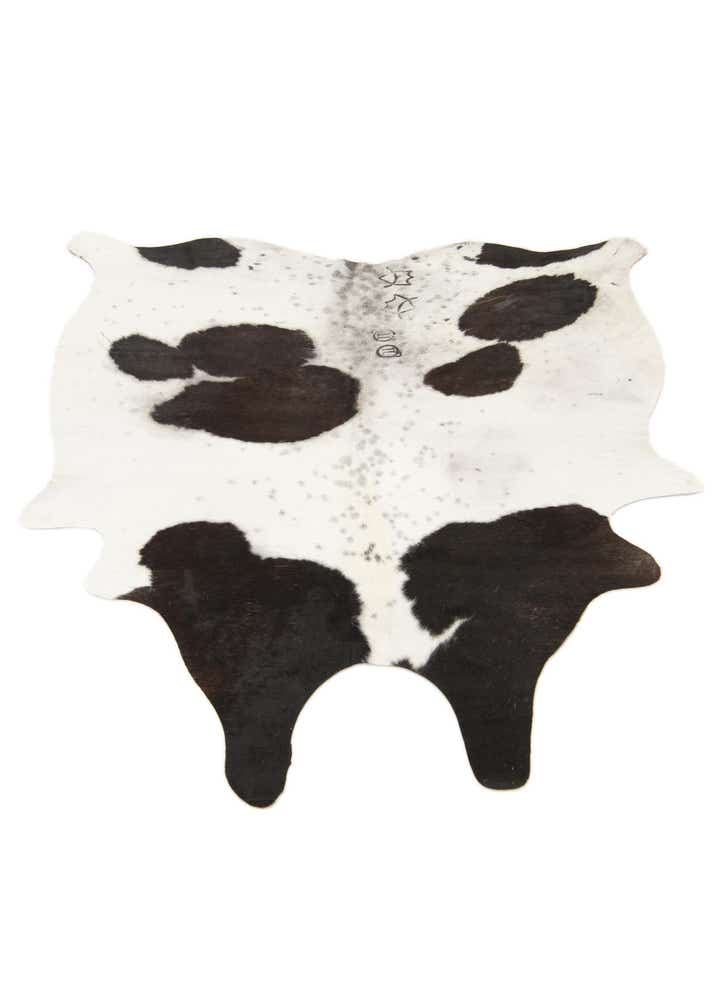 5' 1 x 5' 8 Cowhide Leather Square Rug
