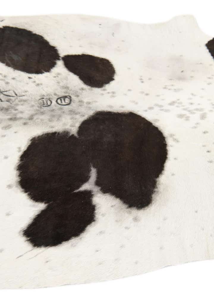 5' 1 x 5' 8 Cowhide Leather Square Rug