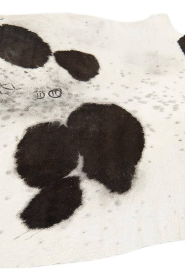 Detail image of 5' 1 x 5' 8 Cowhide Leather Square Rug
