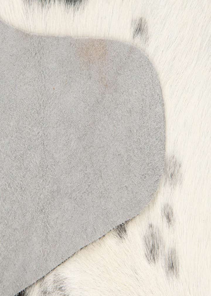 5' 1 x 5' 8 Cowhide Leather Square Rug