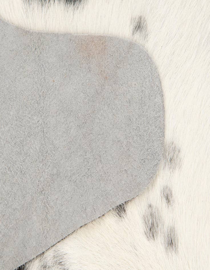 Detail image of 5' 1 x 5' 8 Cowhide Leather Square Rug