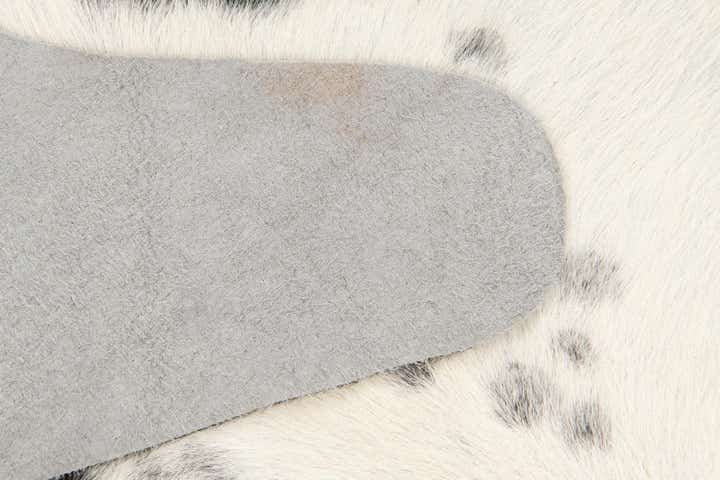 5' 1 x 5' 8 Cowhide Leather Square Rug
