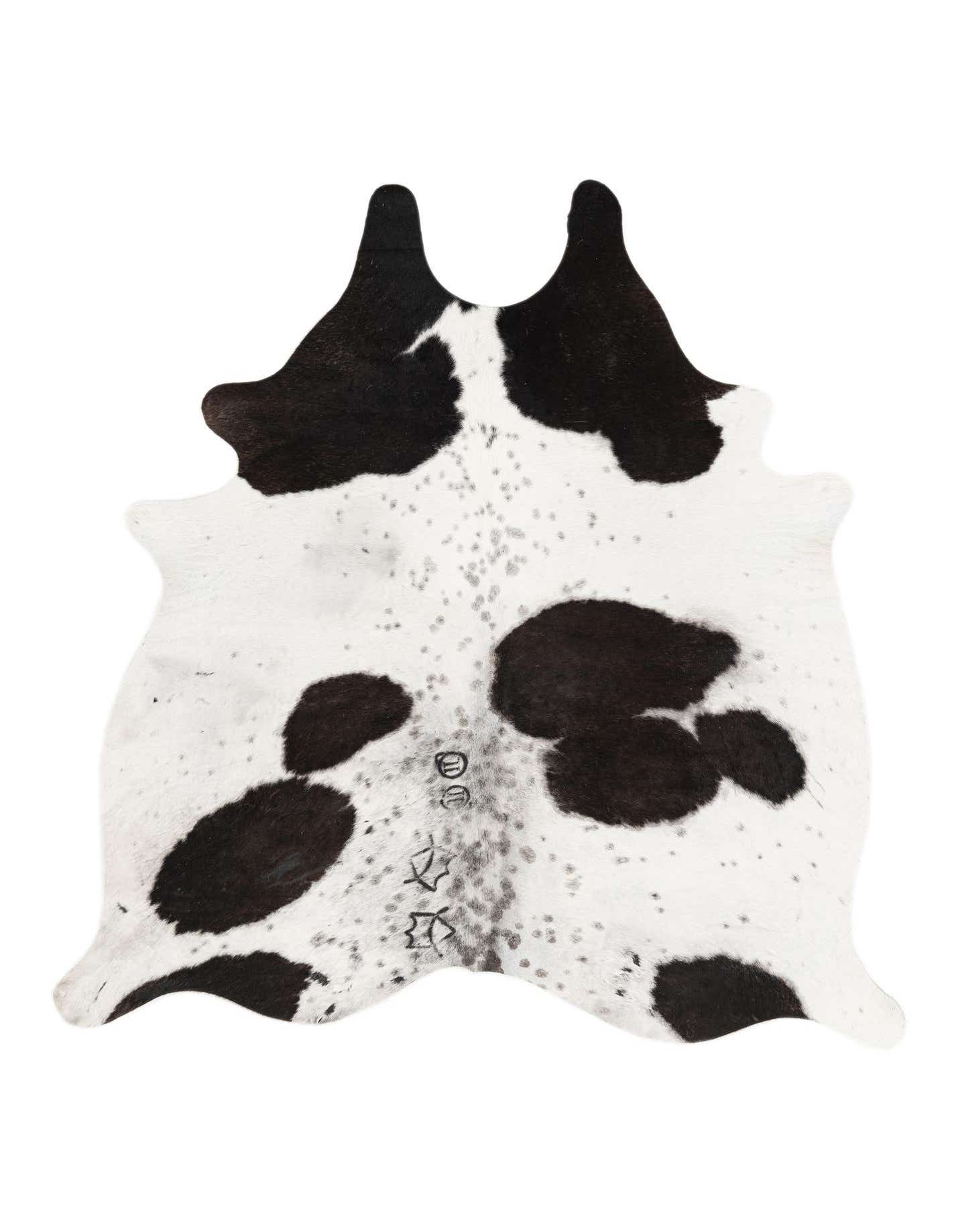 5' 1 x 5' 8 Cowhide Leather Square Rug