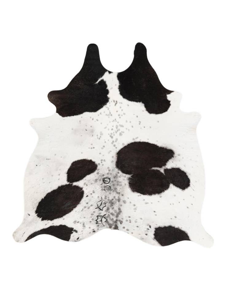 Detail image of 5' 1 x 5' 8 Cowhide Leather Square Rug