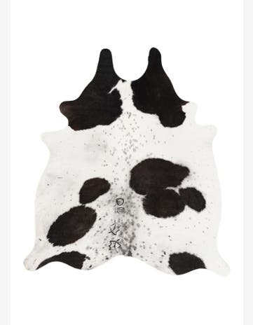 5' 1 x 5' 8 Cowhide Leather Square Rug
