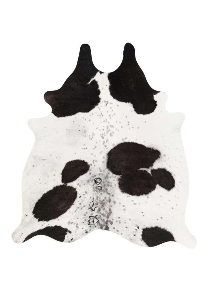5' 1 x 5' 8 Cowhide Leather Square Rug
