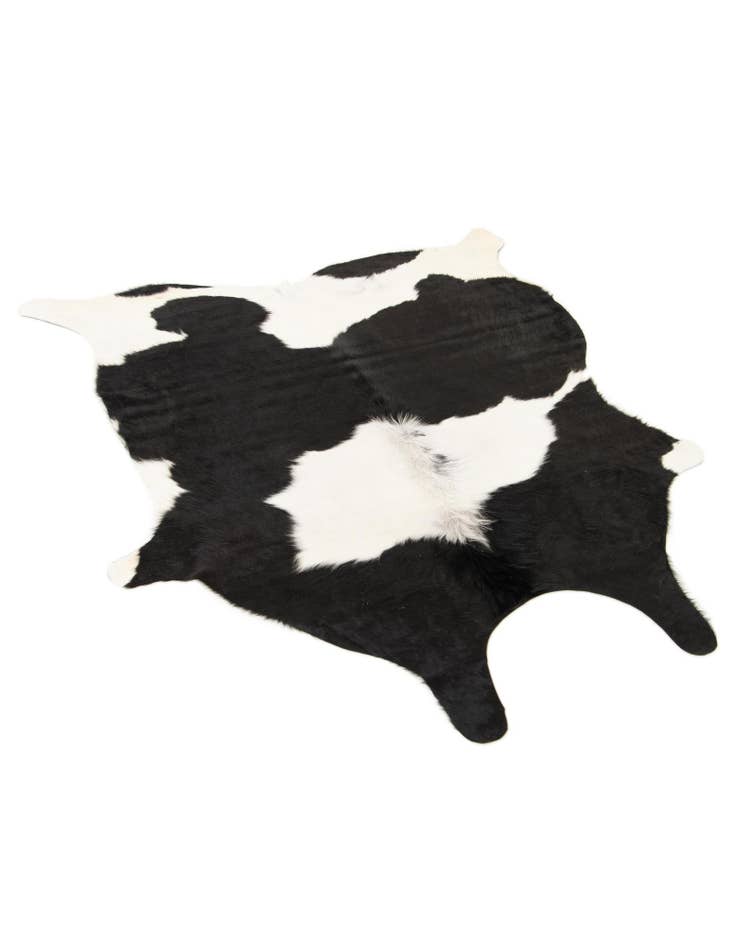 Detail image of 4' 11 x 5' 8 Cowhide Leather Square Rug