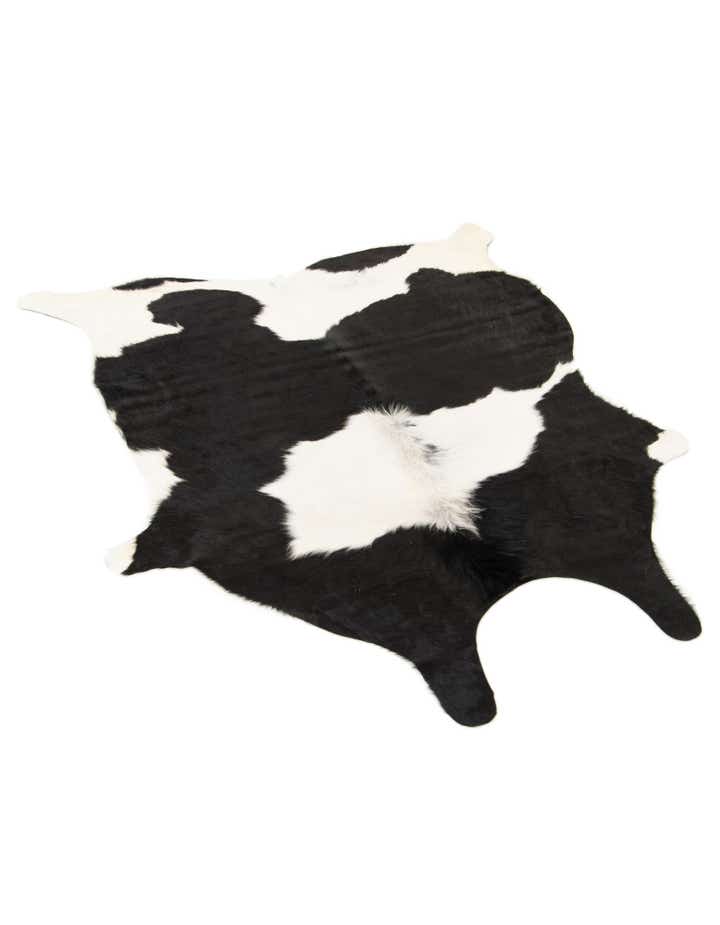 4' 11 x 5' 8 Cowhide Leather Square Rug
