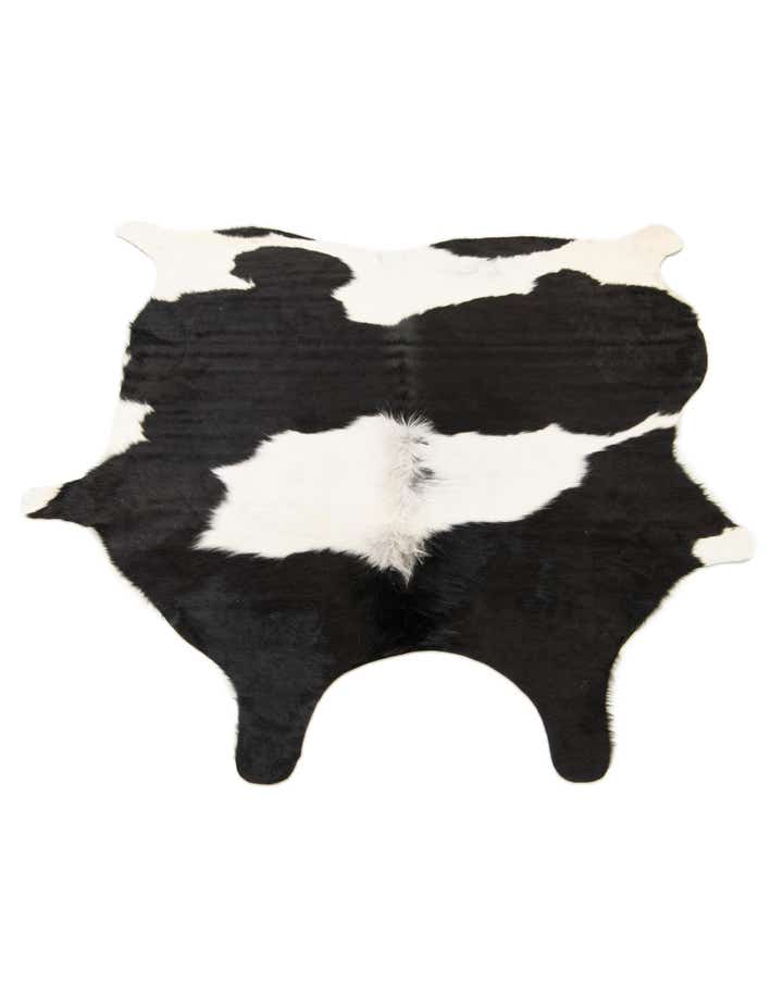 4' 11 x 5' 8 Cowhide Leather Square Rug