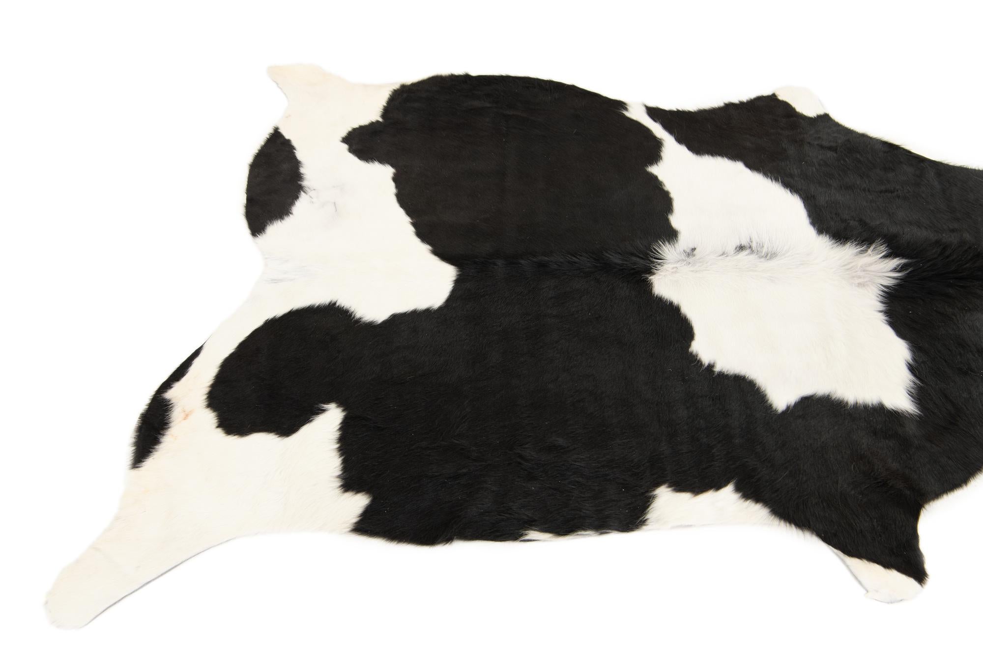 4' 11 x 5' 8 Cowhide Leather Square Rug