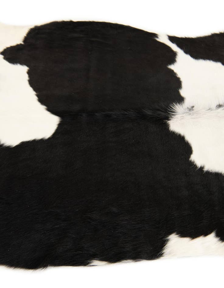 Detail image of 4' 11 x 5' 8 Cowhide Leather Square Rug