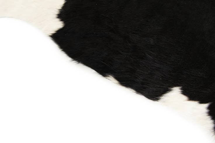 Detail image of 4' 11 x 5' 8 Cowhide Leather Square Rug