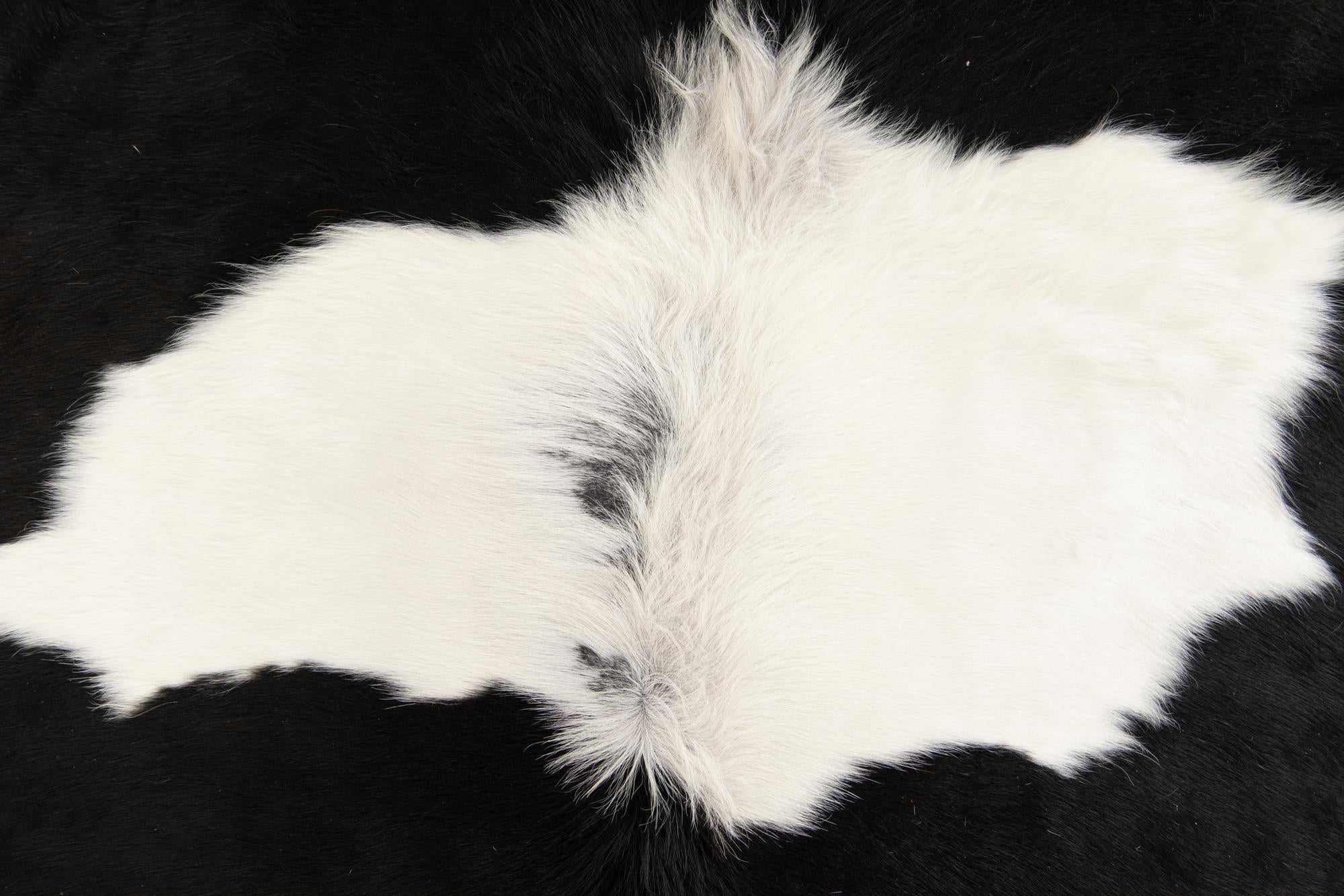 4' 11 x 5' 8 Cowhide Leather Square Rug