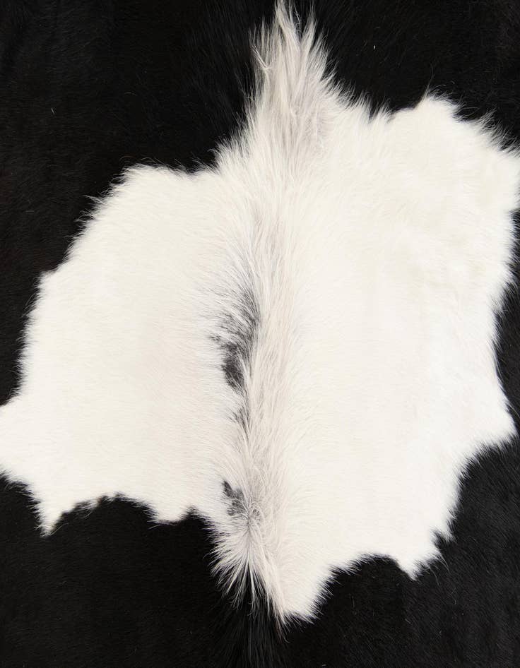 Detail image of 4' 11 x 5' 8 Cowhide Leather Square Rug