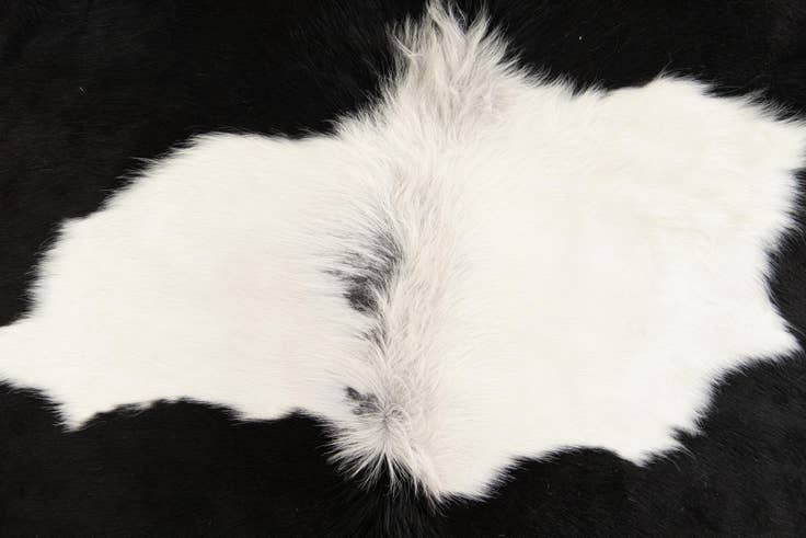 Detail image of 4' 11 x 5' 8 Cowhide Leather Square Rug