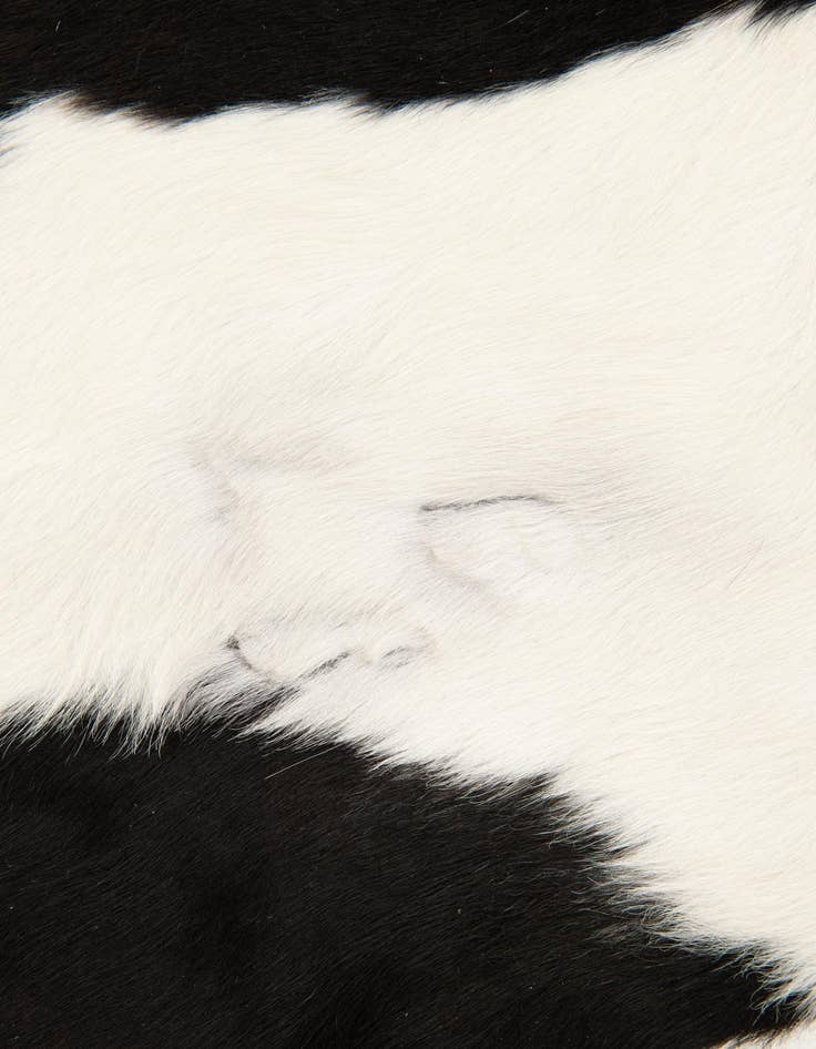 Detail image of 4' 11 x 5' 8 Cowhide Leather Square Rug