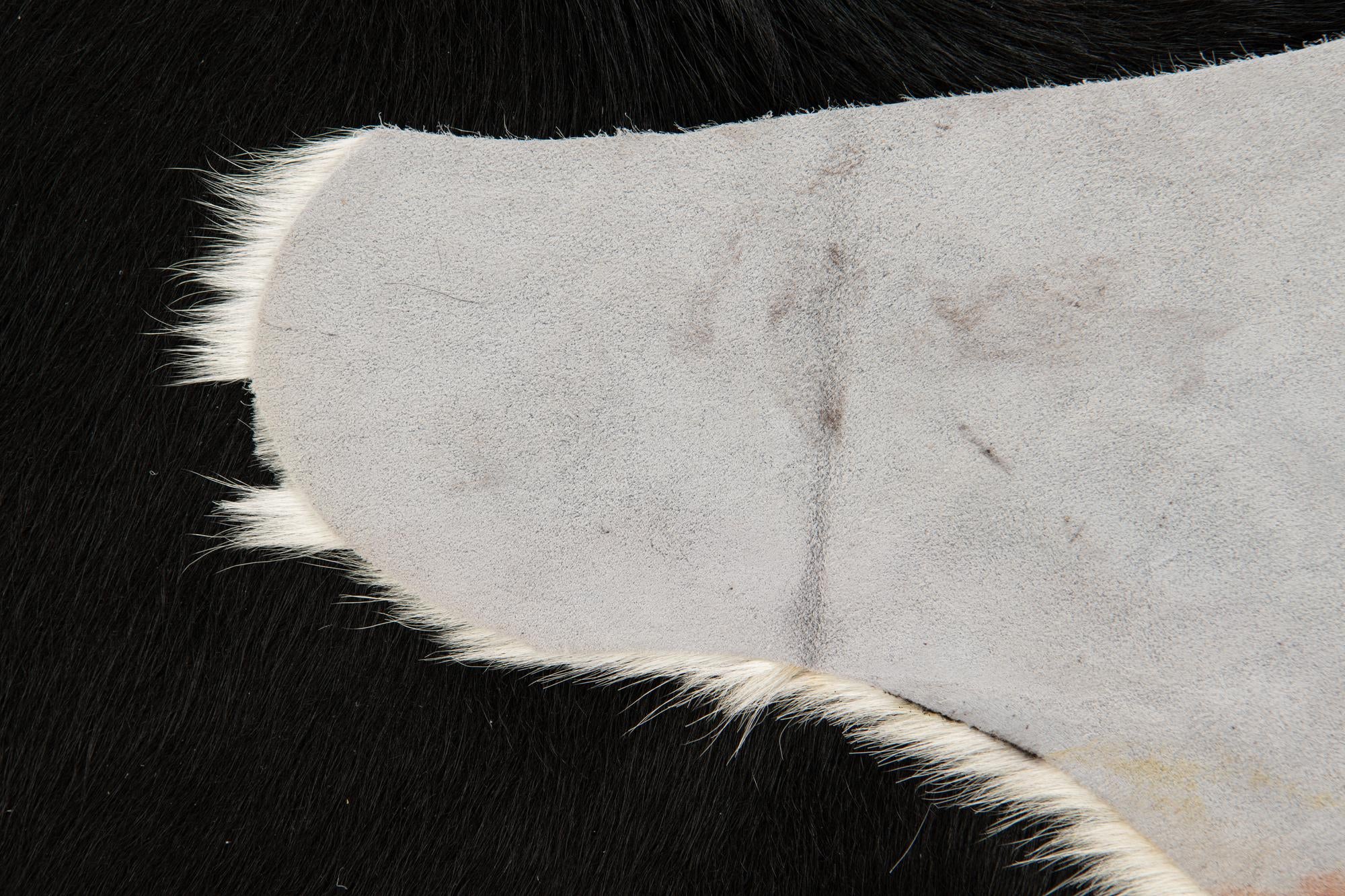 4' 11 x 5' 8 Cowhide Leather Square Rug