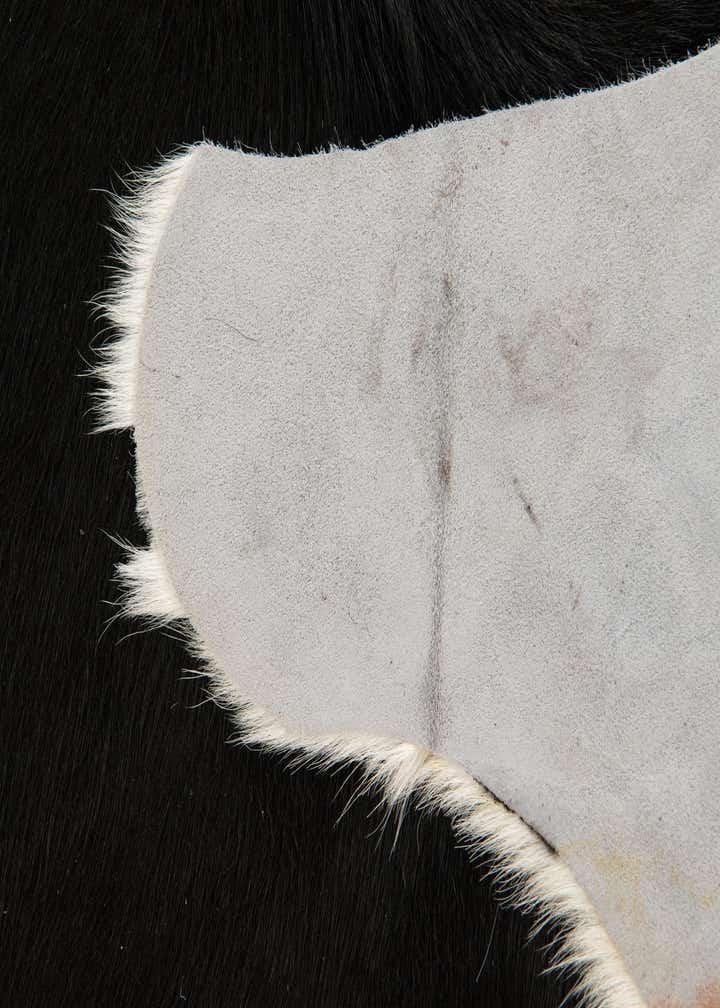 4' 11 x 5' 8 Cowhide Leather Square Rug