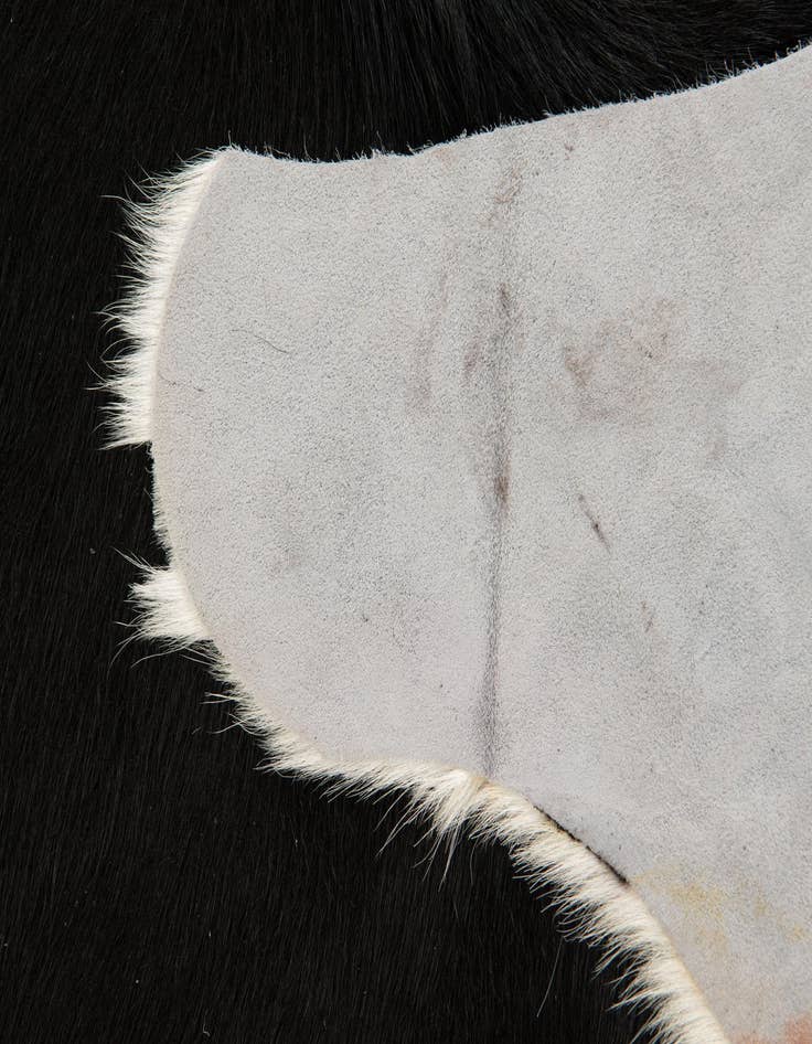 Detail image of 4' 11 x 5' 8 Cowhide Leather Square Rug