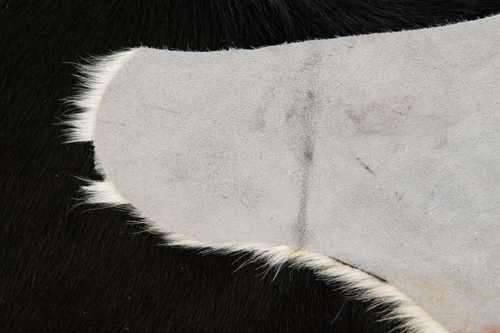 4' 11 x 5' 8 Cowhide Leather Square Rug